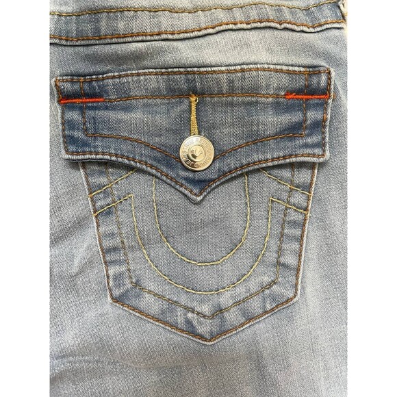True Religion Women’s Section Slim Straight Y2K Jeans 28 Light Wash Denim - Picture 7 of 12